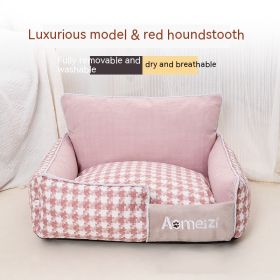 Removable And Washable Pet Bed Four Seasons Universal (Option: Red-Pet Nest Only-XL)