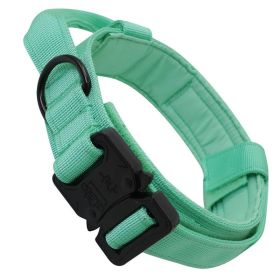 Fashion Personalized Tactical Dog Collar (Option: Cyan-M)