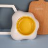 Egg-shaped Pet Bowl Drinking Water Single Bowl Double Bowl Dog Bowls Cute Pet Feeding Bowl Egg Yolk Shaped Food And Water Elevated Bowl Feeder