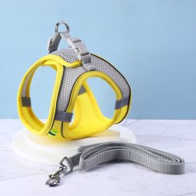 Pet Supplies Cat Pulling Rope Vest Pulling Leash (Option: Yellow-XS)