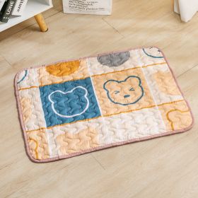 Dog Mat For Sleep Cotton Non-slip (Option: Pet Non Slip Mat Cartoon Bear-60cmx45cm)