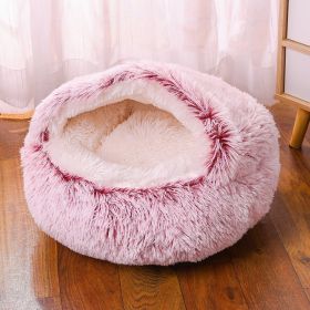 Waterproof Dog Kennel Warm Room Semi Enclosed (Option: Gradual Rose Powder-80cm)